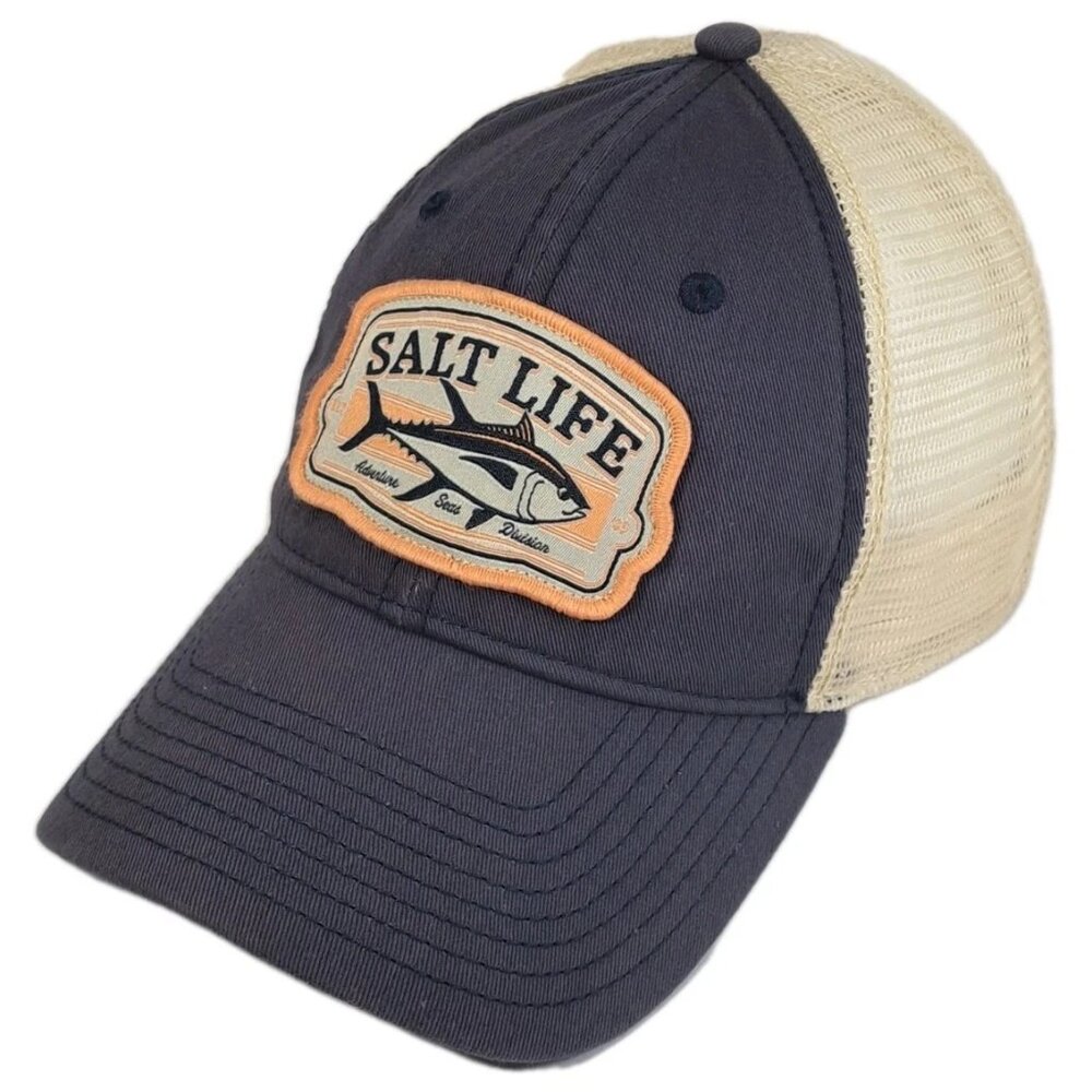 Salt Life trucker cap Adventure Seas Division Hat Mesh Back Snapback Adjust